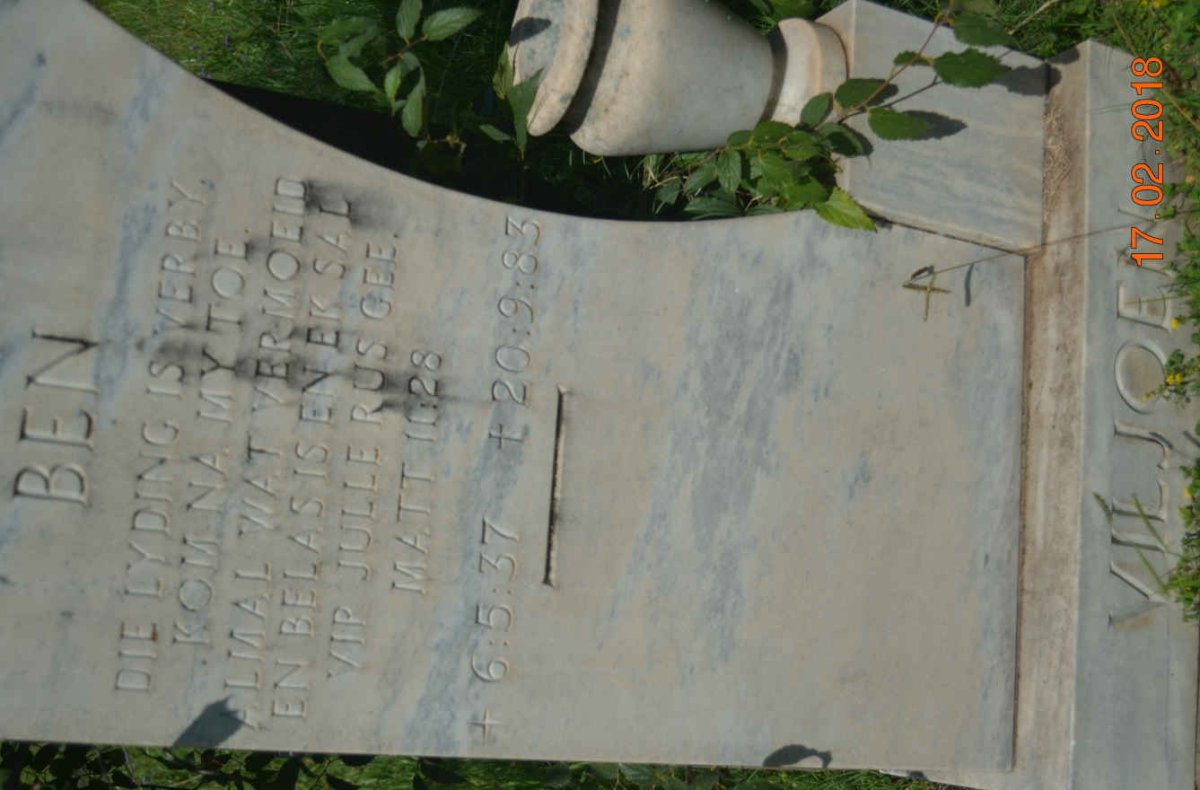 VILJOEN Ben 1937-1983