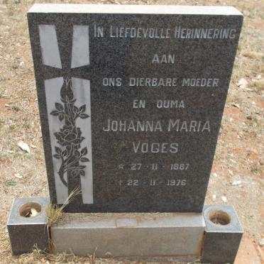 VOGES Johanna Maria 1887-1976