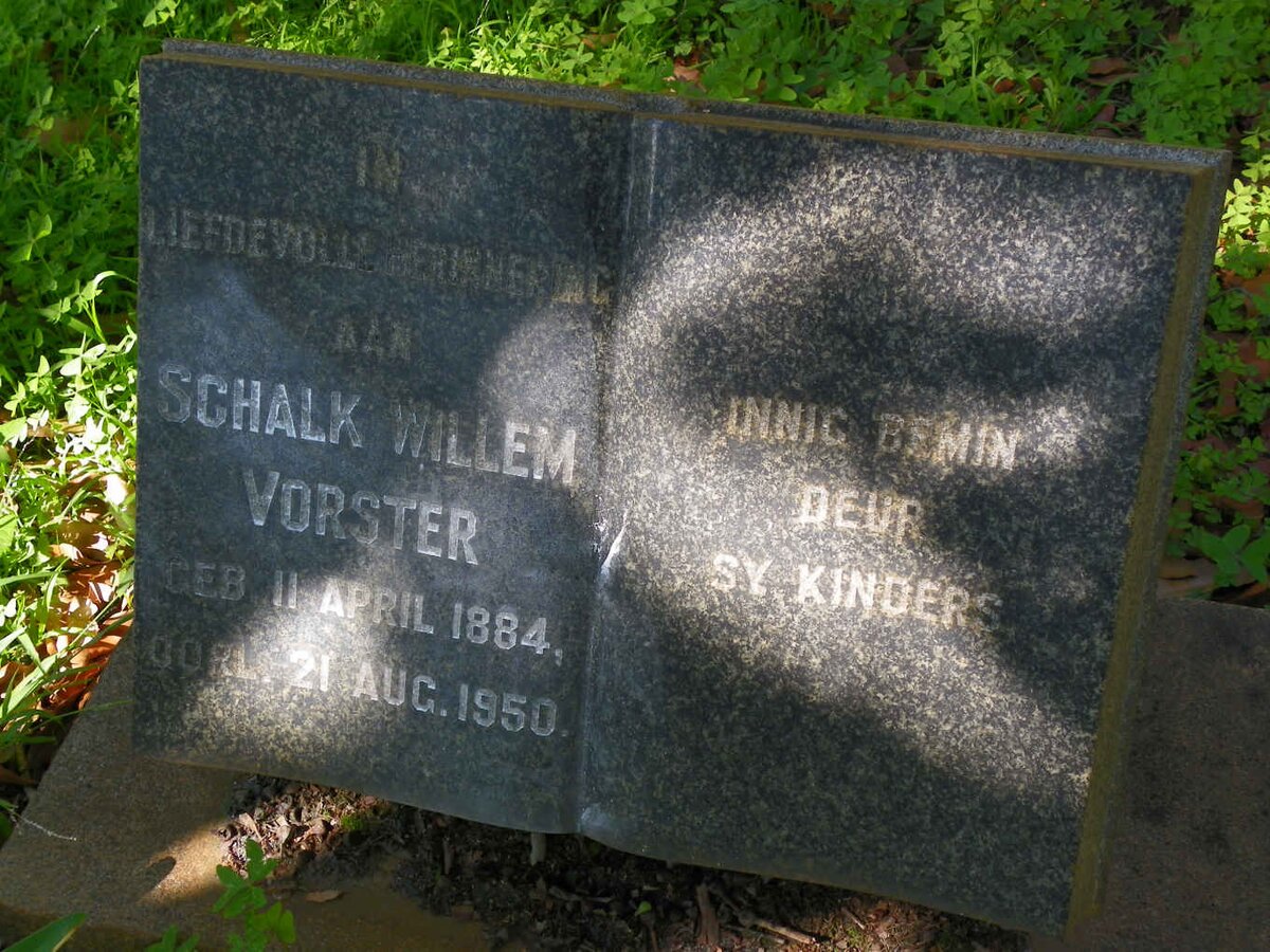 VORSTER Schalk Willem 1884-1950