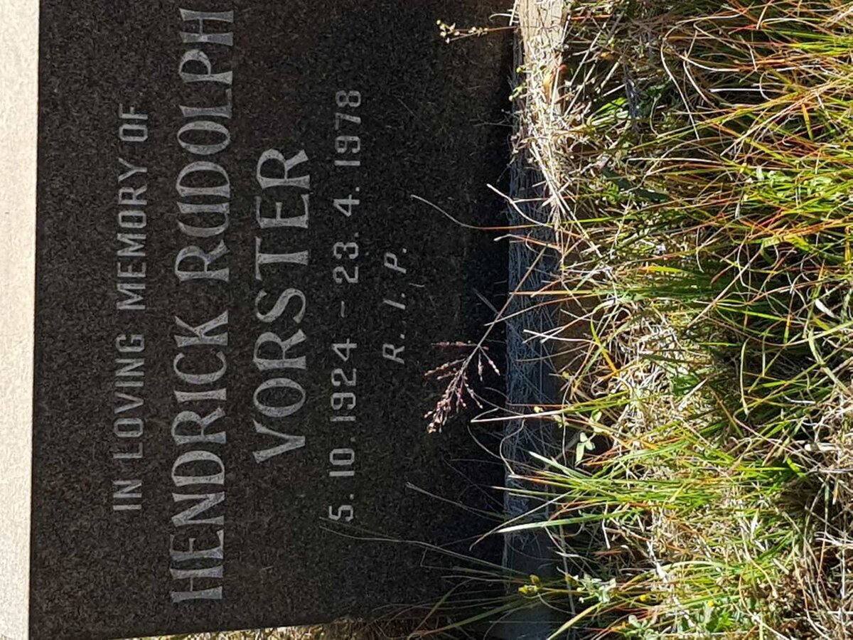 VORSTER Hendrick Rudolph 1924-1978