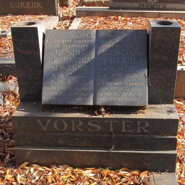VORSTER Christiaan Johannes 1913-1974 &amp; Gesina Katharina Susanna 1917-1972