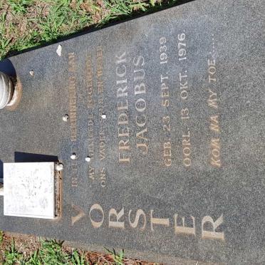 VORSTER Frederick Jacobus 1939-1976