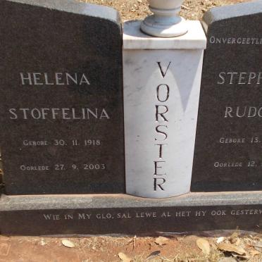 VORSTER Stephanus Rudolph 1918-1973 &amp; Helena Stoffelina 1918-2003