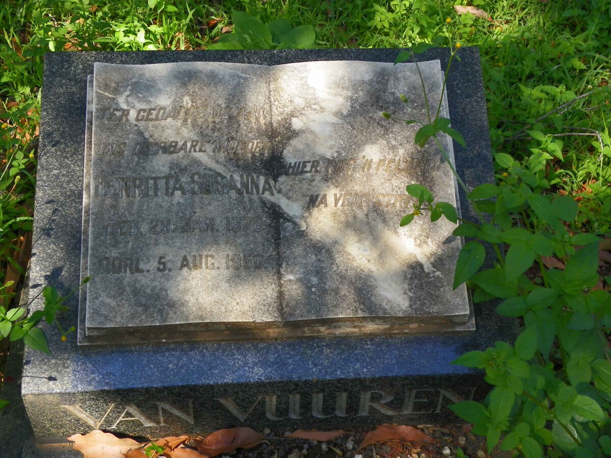 VUUREN Henritta Susanna, van 1878-1950