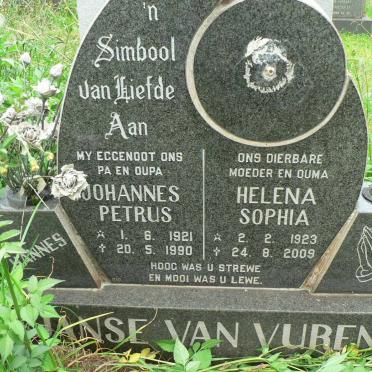 VUREN Johannes Petrus, Janse van 1921-1990 &amp; Helena Sophia 1923-2009