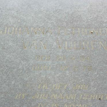 VUUREN Johanna Petronella, van 1934-1978