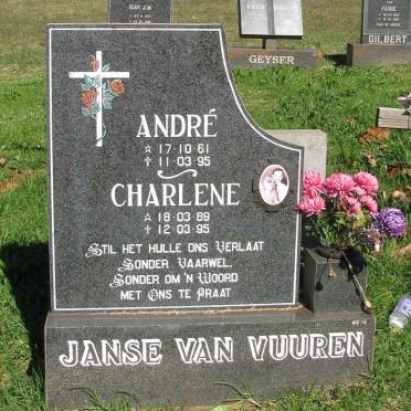 VUUREN Andre, Janse van  1961-1995 :: JANSE VAN VUUREN Charlene 1989-1995