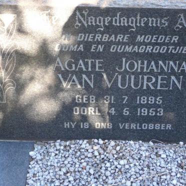 VUUREN Agate Johanna, van 1895-1953