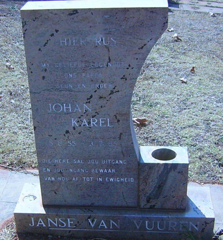VUUREN Johan Karel, Janse van 1955-1985
