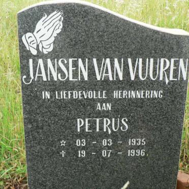 VUUREN Petrus, Jansen van 1935-1996