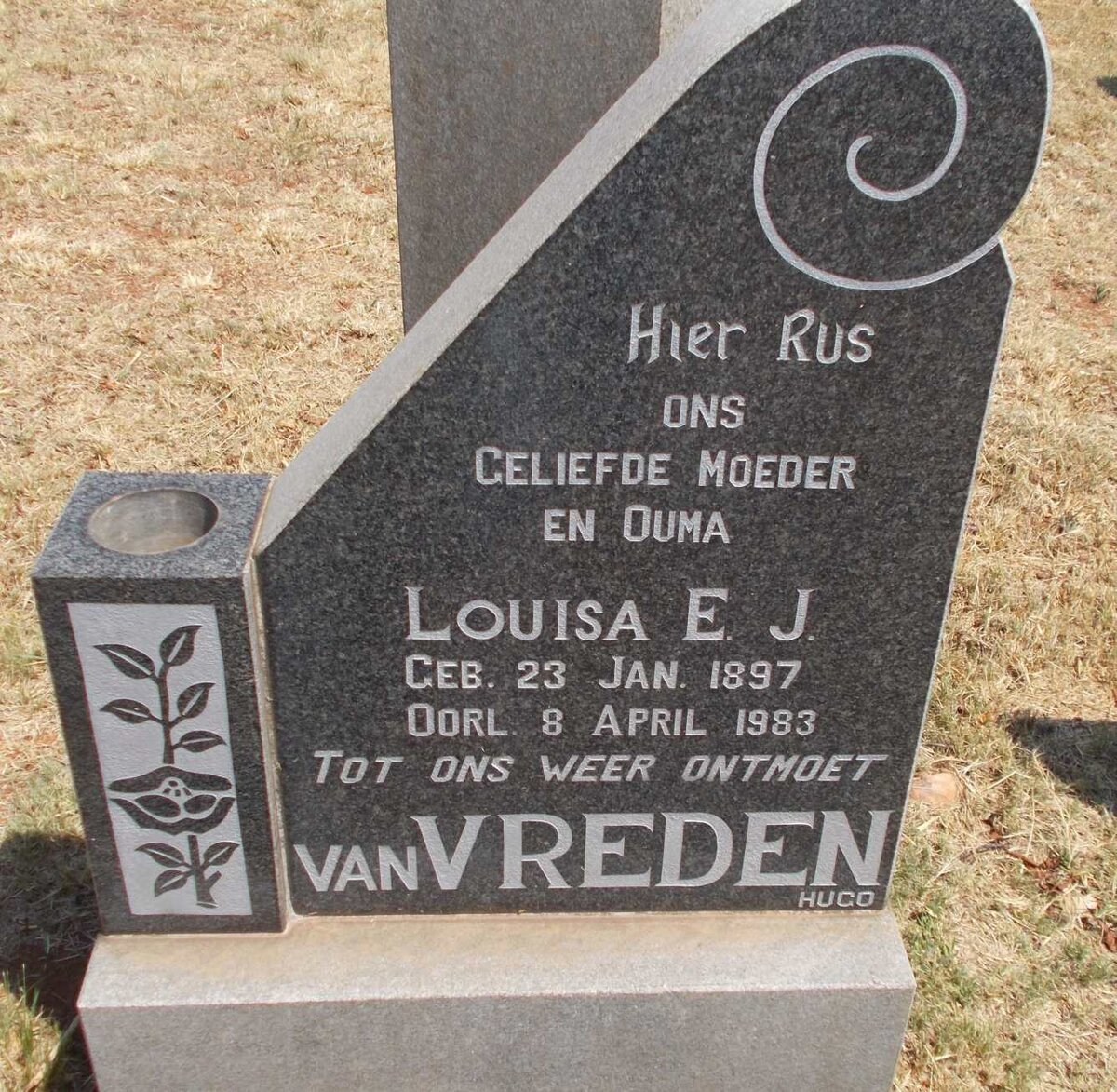 VREDEN Louisa E.J., van 1897-1983