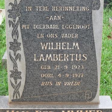 VYVER Wilhelm Lambertus, van der 1923-1977