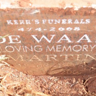 WAAL Martin, de 1948-2007