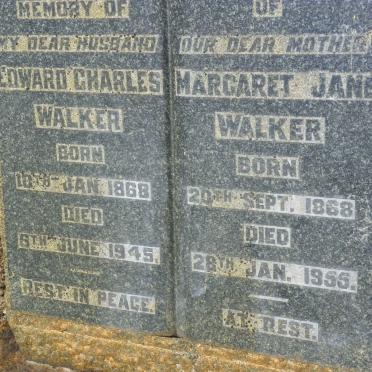 WALKER Edward Charles 1868-1945 &amp; Margaret Jane 1868-1955