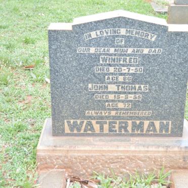 WATERMAN John Thomas -1955 &amp; Winifred -1950