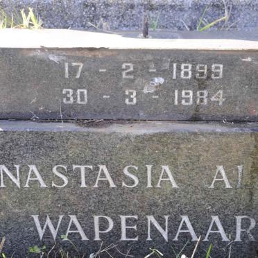 WAPENAAR Anastasia Alida 1899-1984
