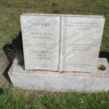WATERS Peggy Jean Valentine 1929-1996 :: WATERS Elizabeth Irene Valentine 1929-2010