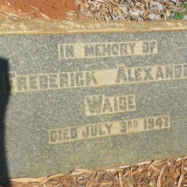 WAIDE Frederick Alexander -1947