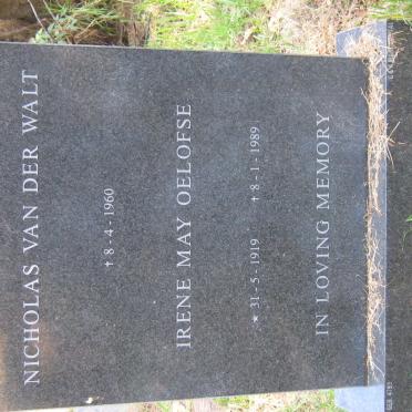 WALT Nicholas, van der -1960 :: OELOFSE Irene May 1919-1989