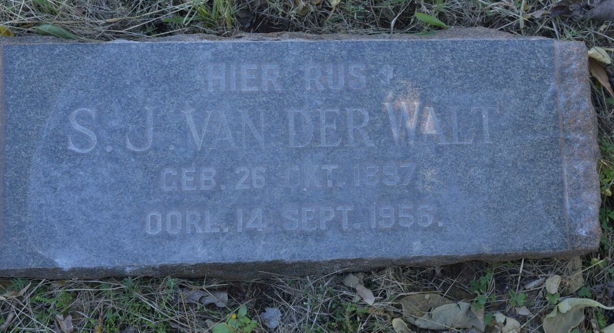 WALT S.J., van der 1897-1956