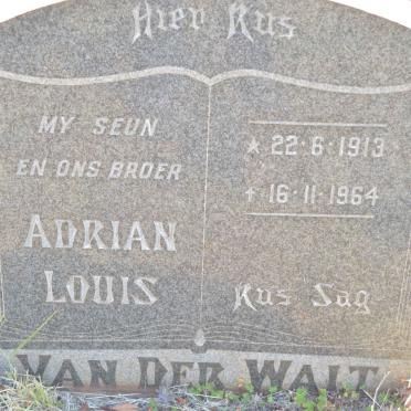 WALT Adrian Louis, van der 1913-1964