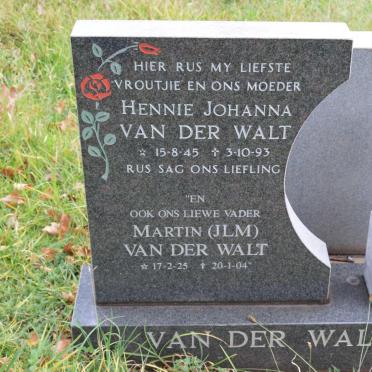 WALT J.L.M., van der 1925-2004 &amp; Hennie Johanna 1945-1993