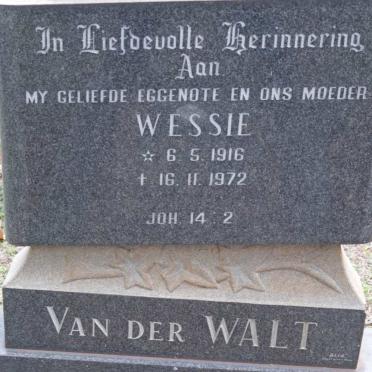 WALT Wessie, van der 1916-1972