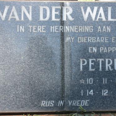 WALT Petrus, van der 1949-1980