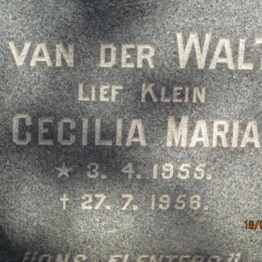 WALT Cecilia Maria, van der 1955-1956