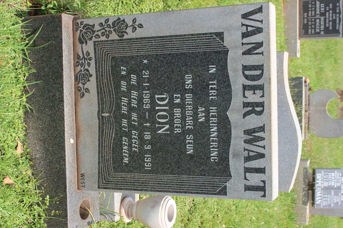 WALT Dion, van der 1969-1991