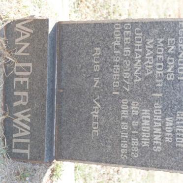 WALT Johannes Hendrik, van der 1882-1965 &amp; Maria Johanna 1877-1963