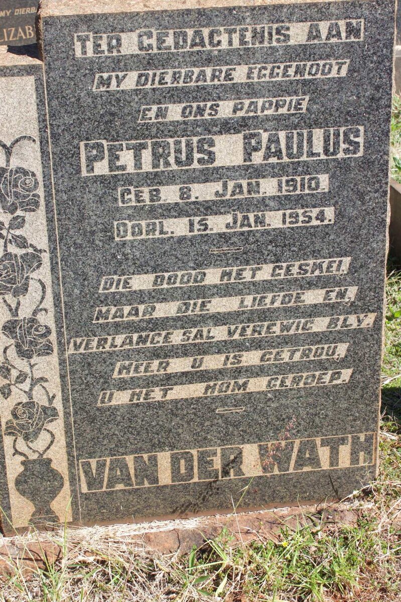 WATH Petrus Paulus, van der 1910-1954