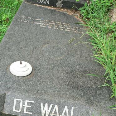 WAAL Johannes Jacobus, de 1921-1977