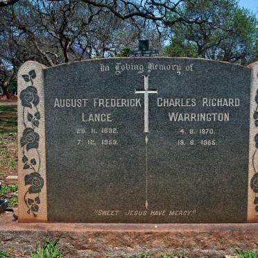 WARRINGTON Charles Richard 1870-1955 :: LANCE August Frederick 1892-1959