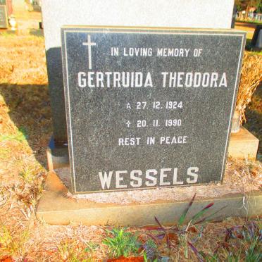 WESSELS Gertruida Theodora 1924-1990