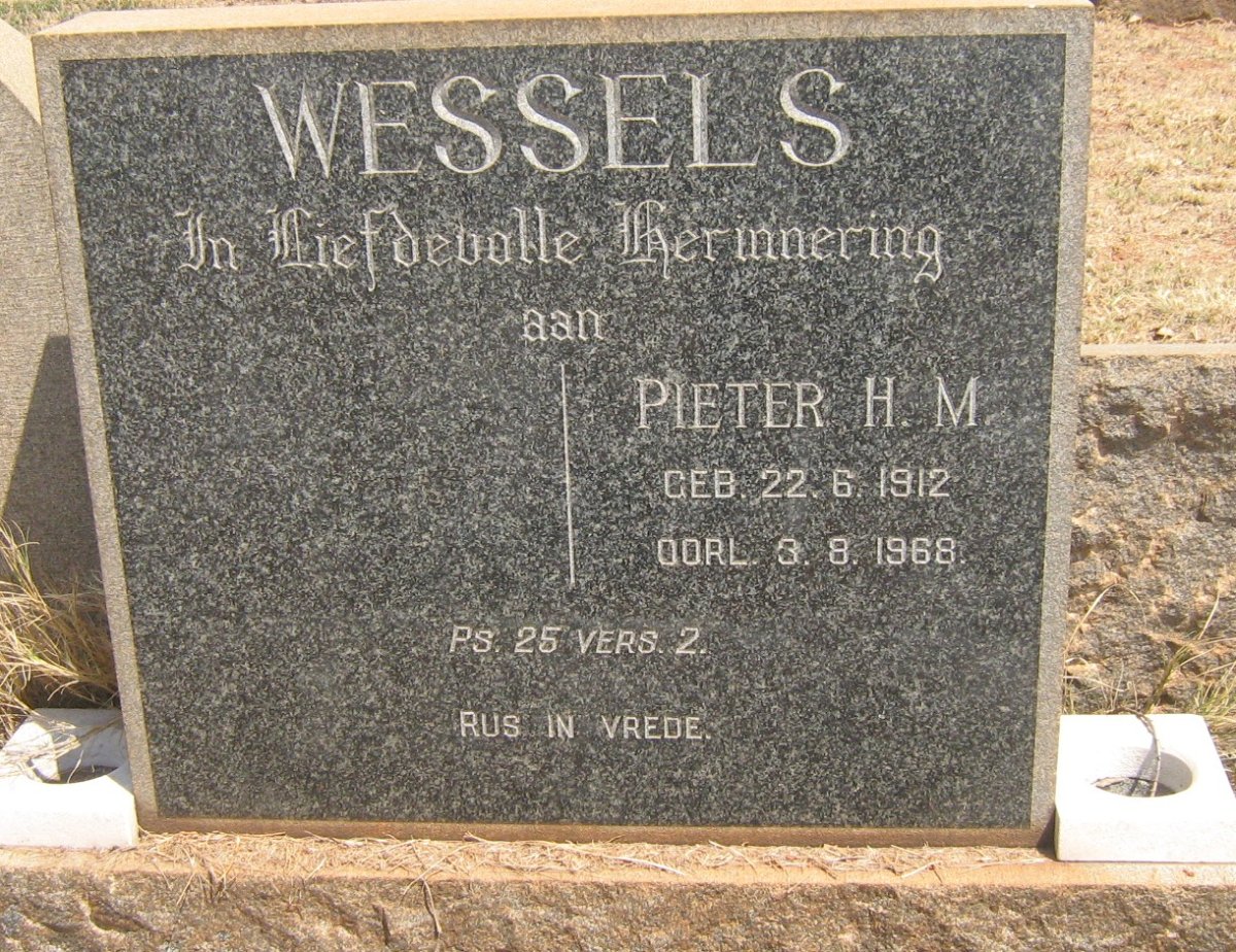 WESSELS Pieter H.M. 1912-1968