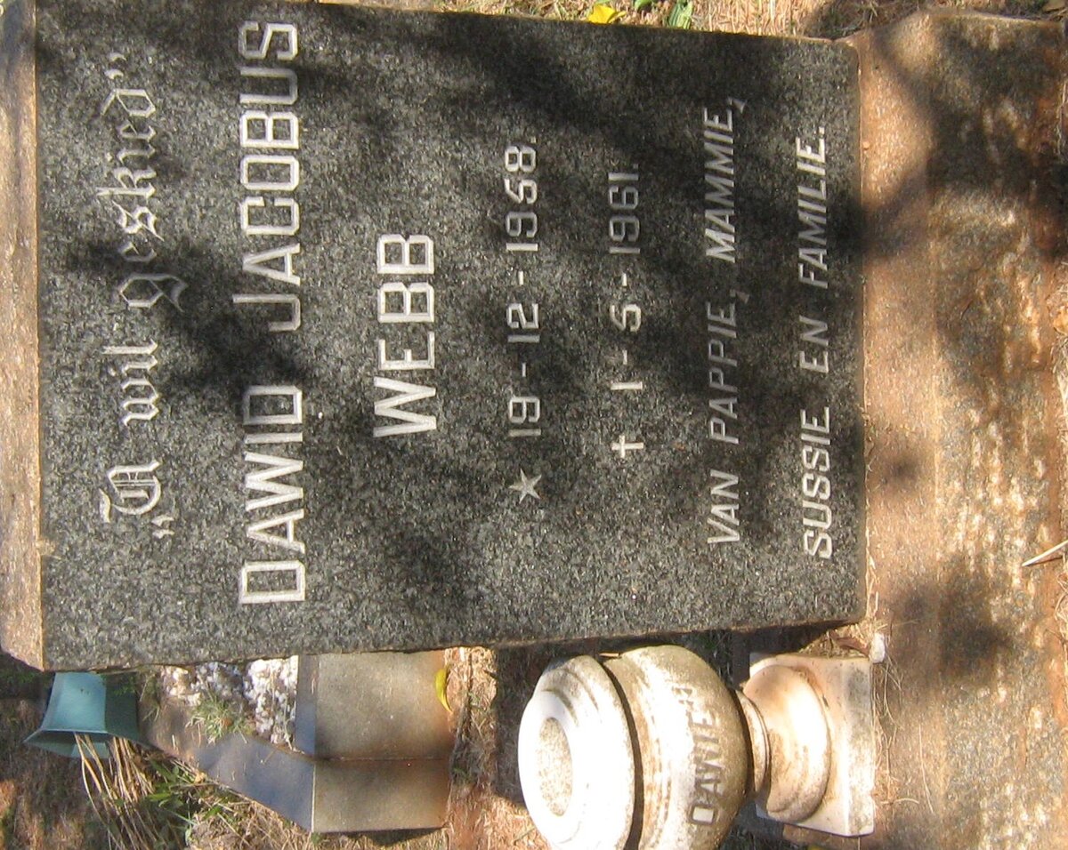 WEBB Dawid Jacobus 1958-1961