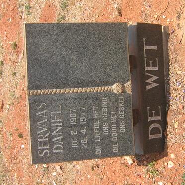 WET Servaas Daniel, de 1907-1977