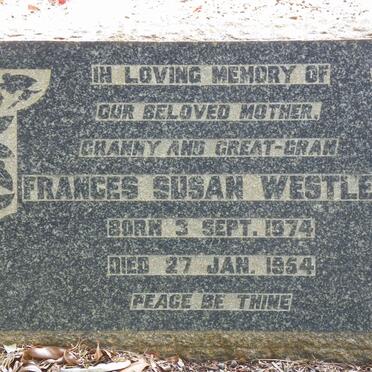 WESTLEY Frances Susan 1874-1954