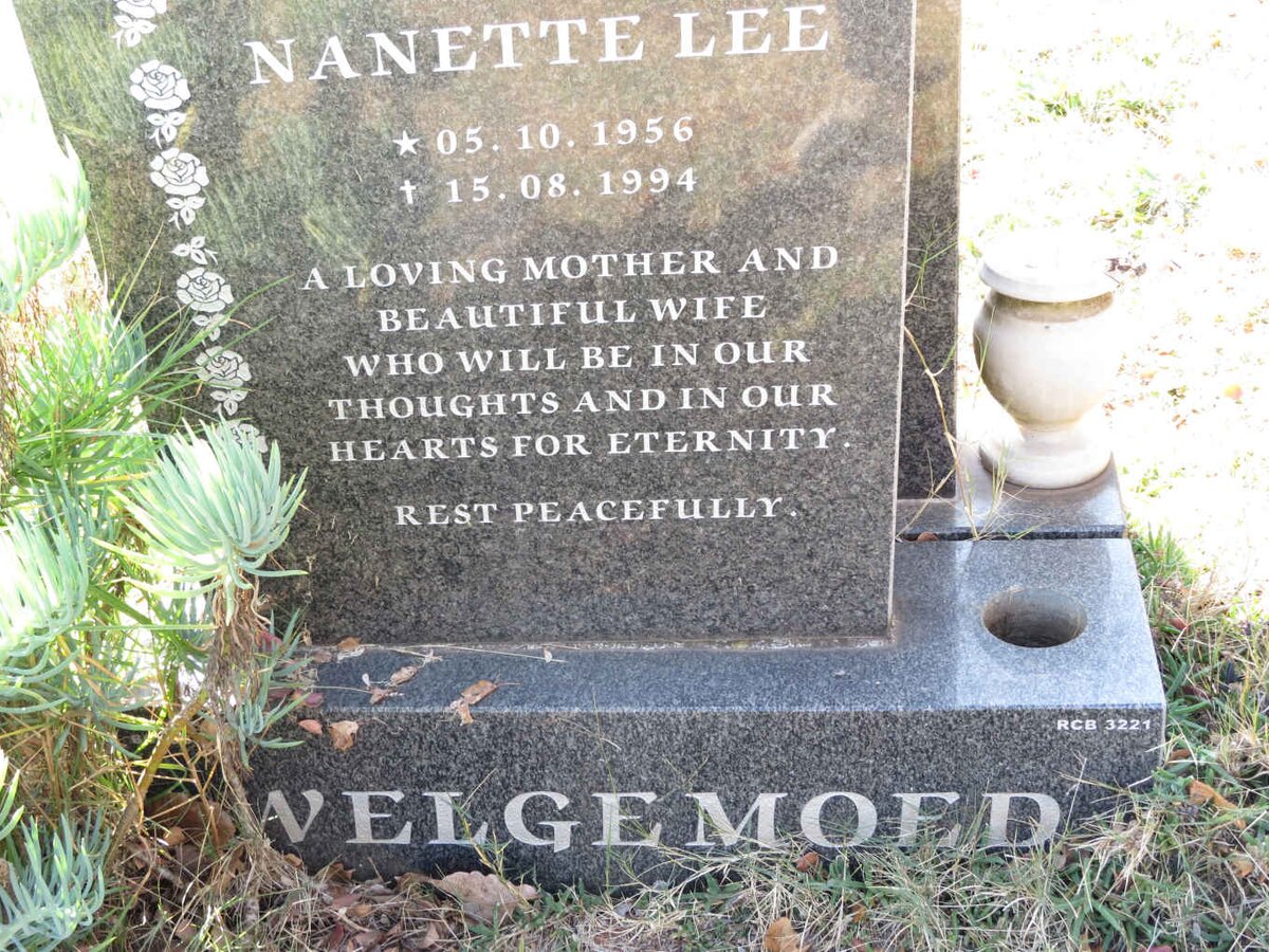 WELGEMOED Nanette Lee 1956-1994