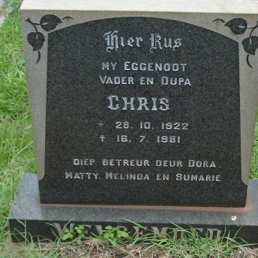 WELGEMOED Chris 1922-1981