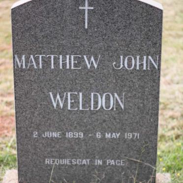 WELDON Matthew John 1899-1971