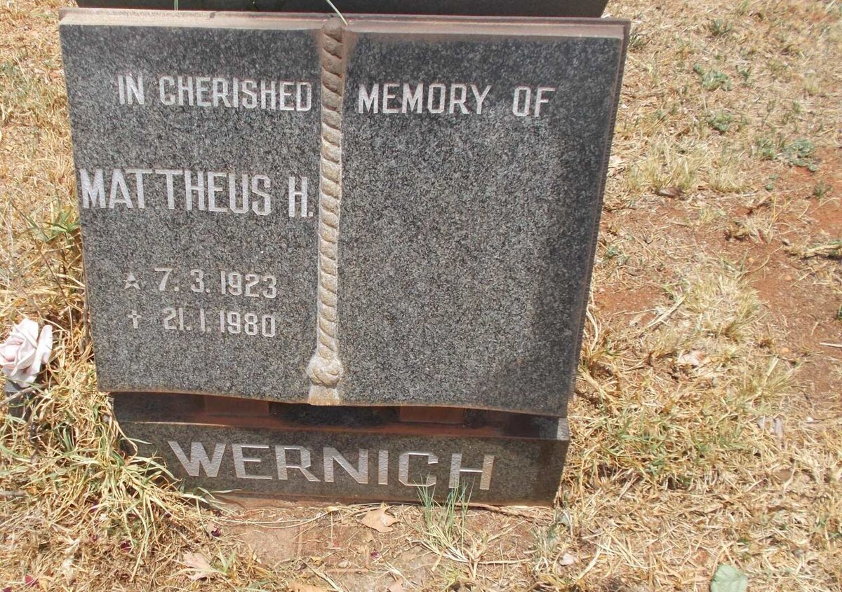 WERNICH Mattheus H. 1923-1980