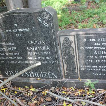 WESTHUIZEN Johannes Christoffel, v.d. 1902-1980 &amp; Cecilia Catharina 1904-1984 :: WESTHUIZEN Alida, v.d. 1935-1952