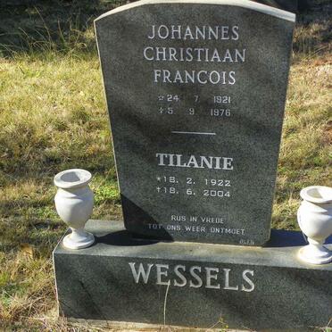 WESSELS Johannes Christiaan Francois 1921-1976 &amp; Tilanie 1922-2004