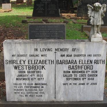 WESTBROOK Shirley Elizabeth nee BASHFORD 1935-1977 :: BASHFORD Barbara Ellen Ruth 1939-1948