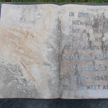 WEAKLEY Francis Alwin 1876-1948