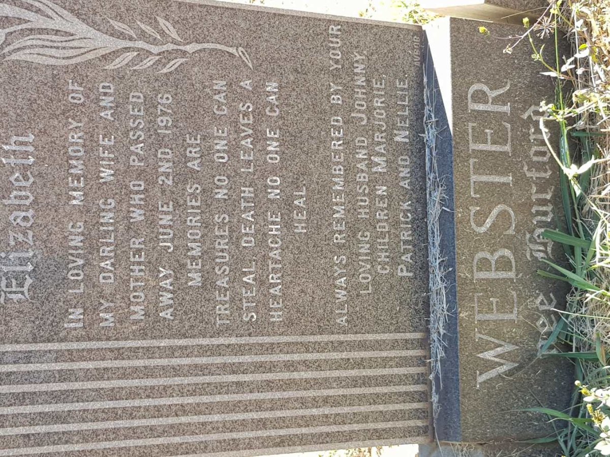 WEBSTER Alice Elizabeth nee HURFORD -1976