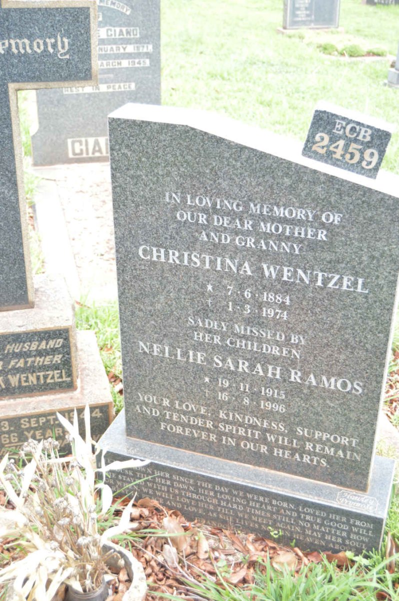 WENTZEL Lodewyk -1944 &amp; Christina 1884-1974