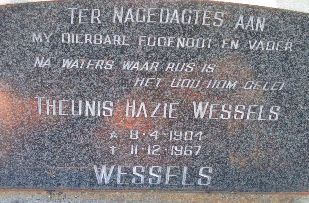 WESSELS Theunis Hazie 1904-1967